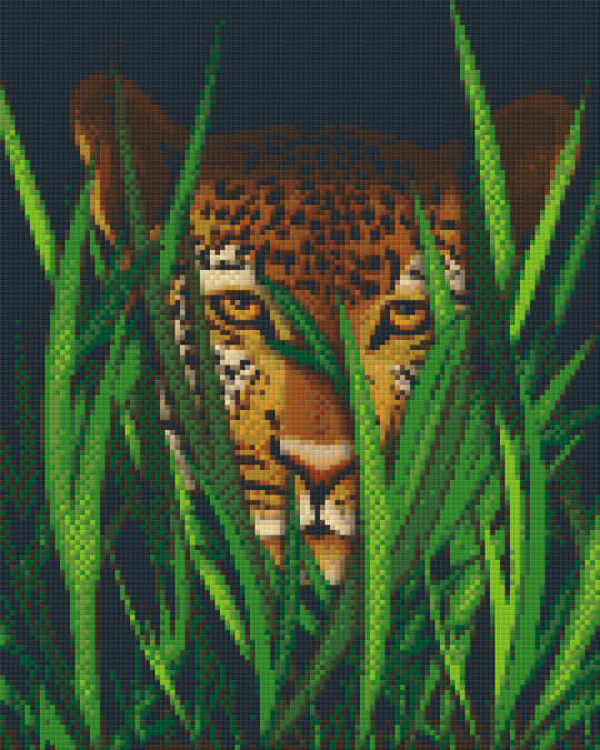 Leopard In The Grass Nine [9] Baseplate PixelHobby Mini-mosaic Art Kit